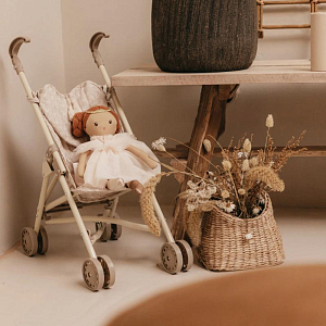 Прогулочная коляска для кукол Mrs. Ertha "Bouquet Silhouette", цветочный эскиз